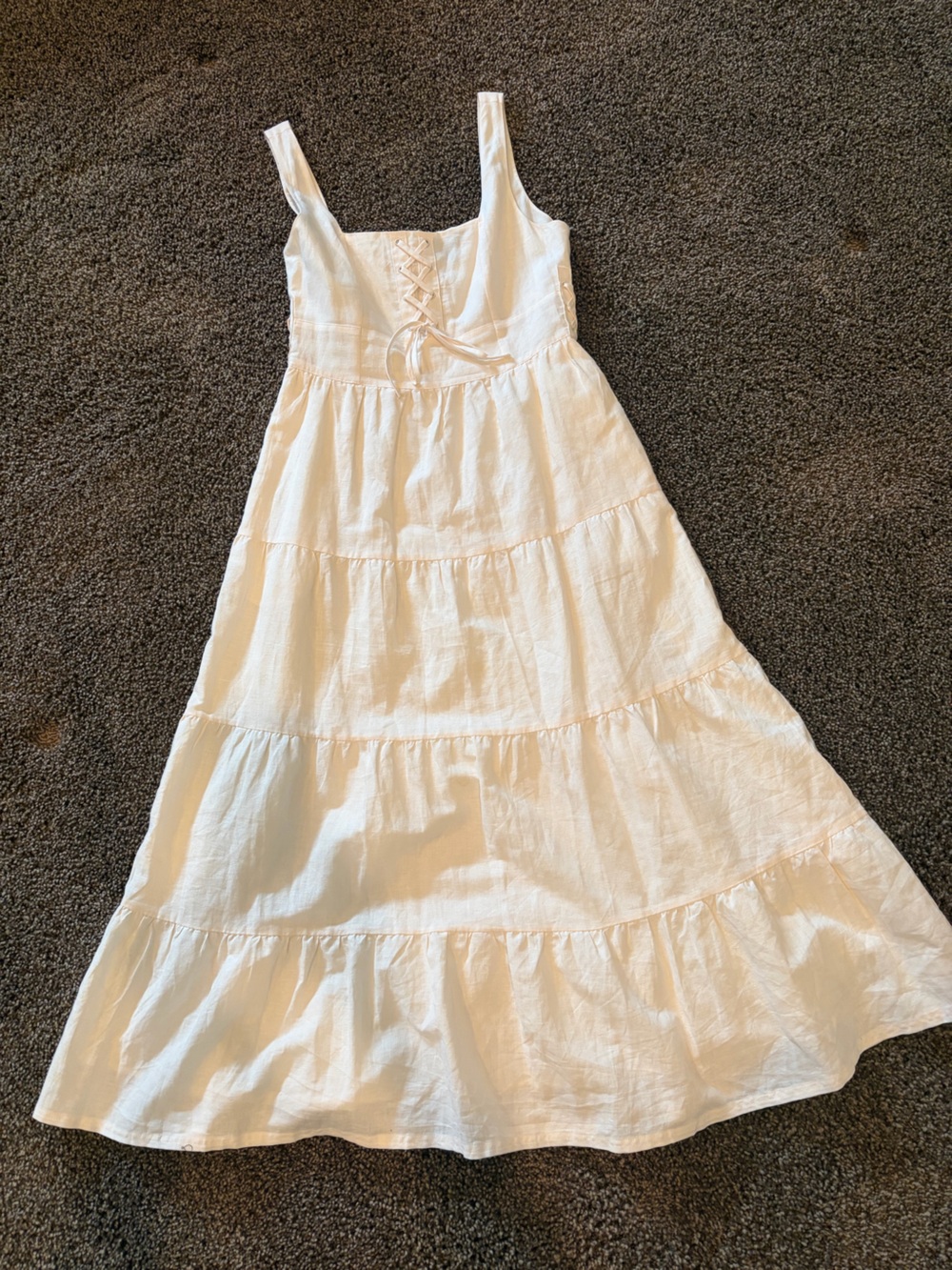 PAIGE White Tiered Sweetheart Sundress - Picture 4 of 4
